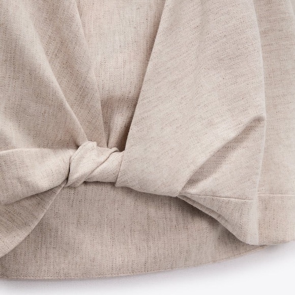 ZARA 2-Piece Beige Linen Coord Matching Outfit Set - Picture 8 of 16